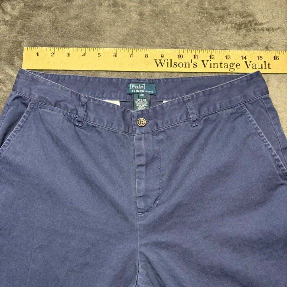 Polo Ralph Lauren Pants Boys 20 Blue Chino Straight Leg Cotton Twill 30 Waist